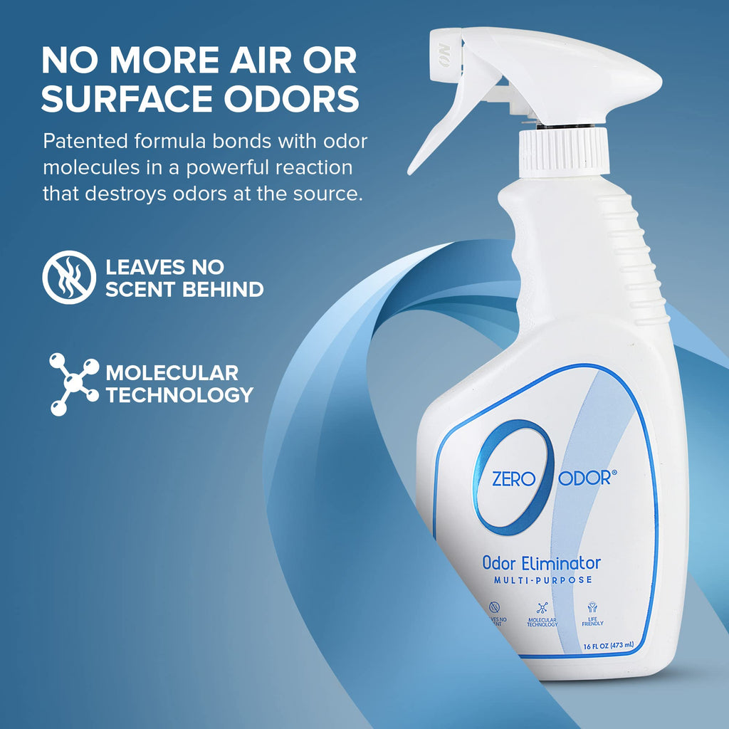 Zero Odor Multi-Purpose Odor Eliminator, Fabric & Room Deodorizer, 16 oz