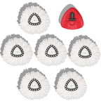 homsis 6 Pack Mop Head Replacement Compatible with O Ceda EasyWring Spin Mop Replace Refills for Ocedar, Deep Cleaning Machine Washable and Easy-to-Replace