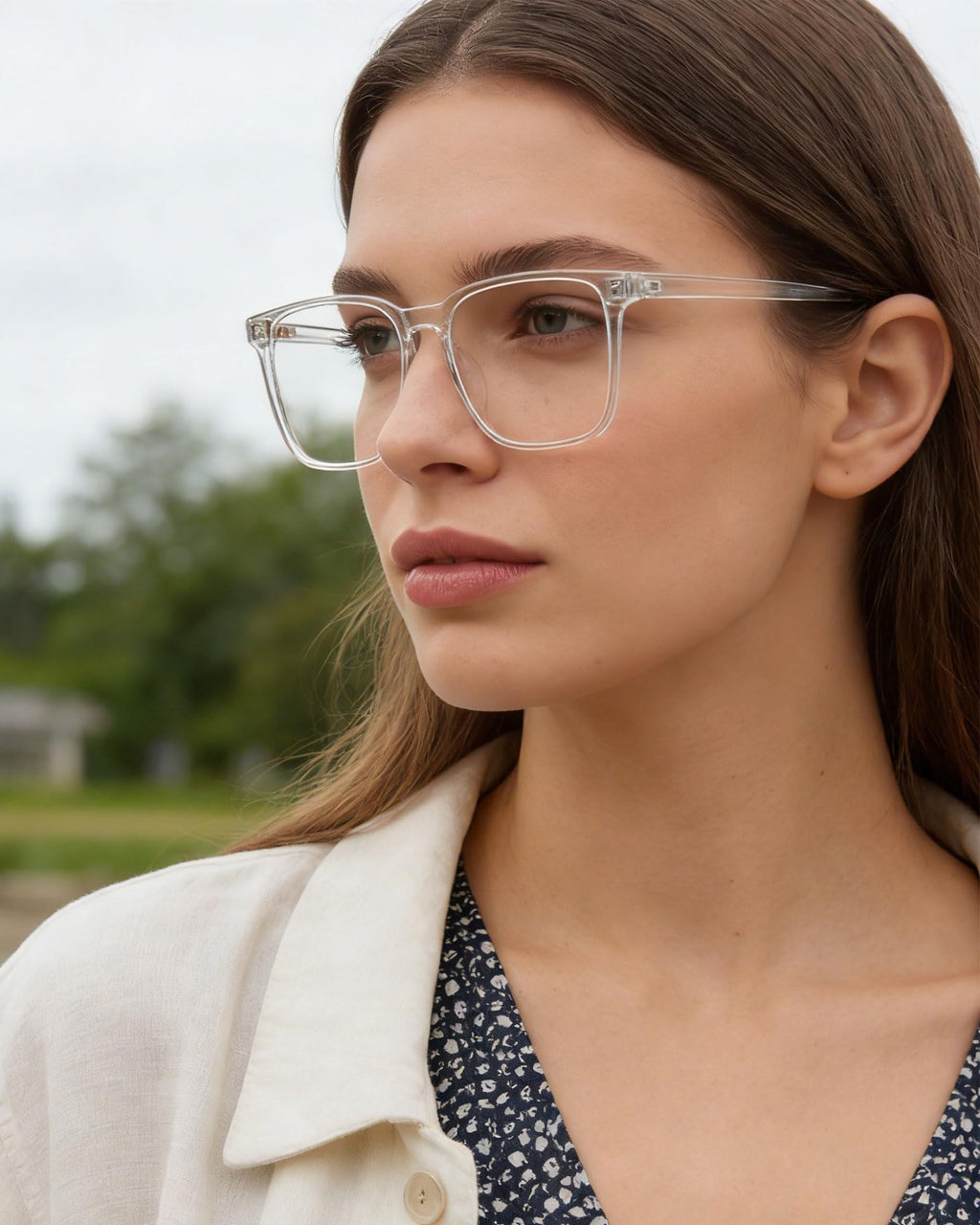TEAPLMTT Blue Light Blocking Glasses Oversized Square Computer Glasses Anti Blue Light for Women Men(Clear)