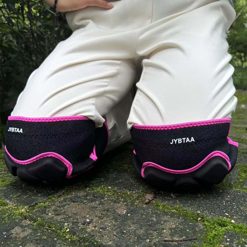 Men/Women Knee Pads with Adjustable Flexible Foam Pad, Rose Red L (1 Pair)