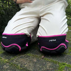 Men/Women Knee Pads with Adjustable Flexible Foam Pad, Rose Red L (1 Pair)
