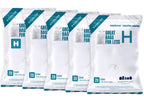 Plasticplace Custom Fit Trash Bags, Compatible with simplehuman Code H Packs, White Drawstring Garbage Liners 8-9 Gallon, 18.5'' x 28'' (20 Count/5 Pack)