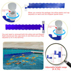 Kardeep Pool Skimmer Arm, Skimmer Guard, Pool Skimmer, Pool Debris Skimmer Catcher, Hands Free Pool Skim-It Fits Most Skimmer Systems on In-ground Pools Outfall Within 4’ to 6.7’ - Blue (Blue)