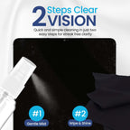 Purity Eyeglass Lens Cleaner Spray Kit - 3 x 8oz Lens Cleaner Spray Bottle + 2 Microfiber Cloth for Cleaning - Safe for All Lenses (AR Coated Included), Eyeglasses and Screens
