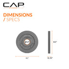 CAP Barbell Olympic 2-Inch Weight Plate, Gray