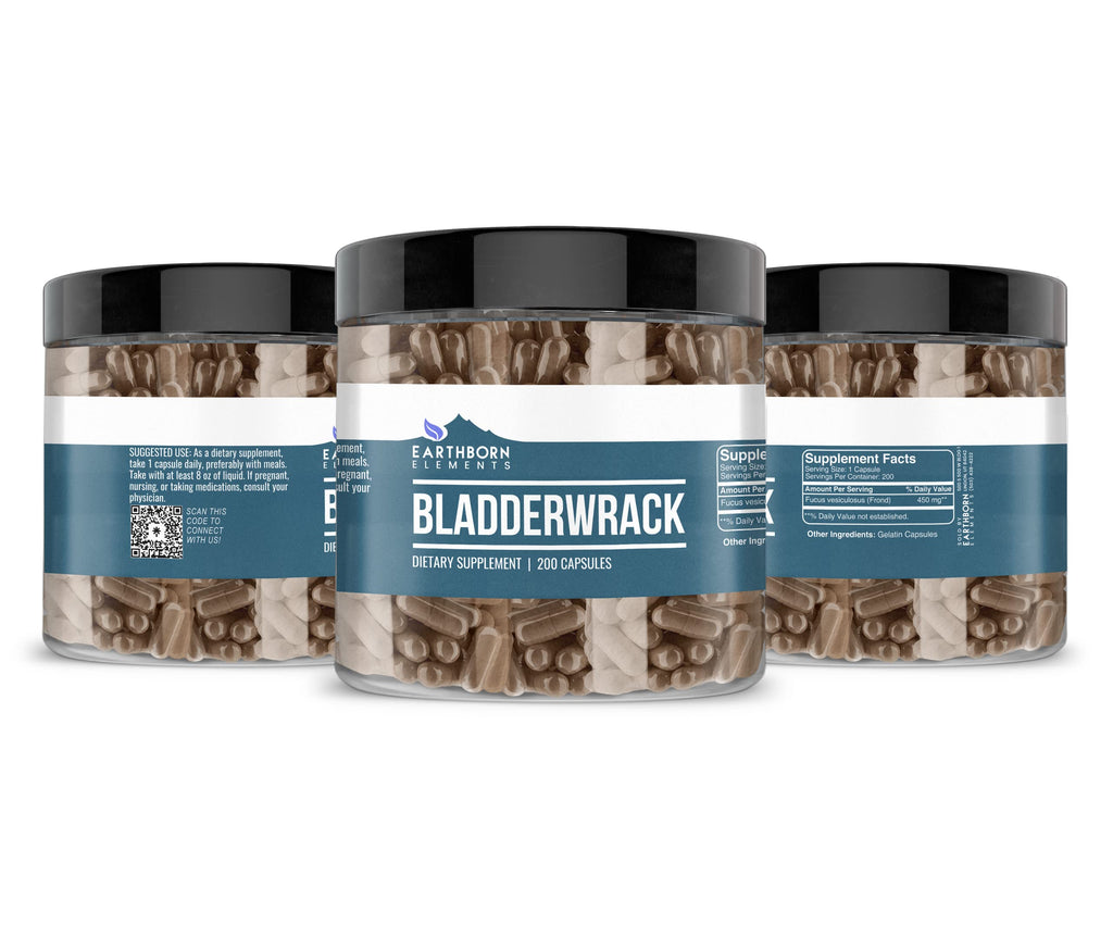 Earthborn Elements Bladderwrack 200 Capsules, Pure & Undiluted, No Additives