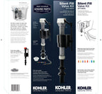 KOHLER Silent Fill Toilet Valve Kit, Genuine Part GP1138930, Adjustable with Multiple Fill-Rate Inserts