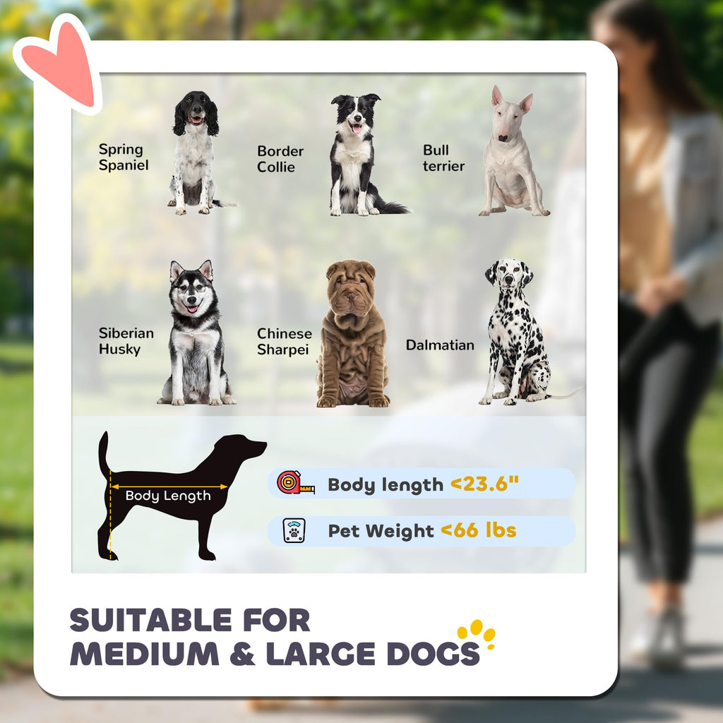 PawHut Dog Stroller for Large Medium Small Dogs up to 66 Lbs. 23.5" in Body Length, One-Click Foldable Pet Cat Stroller with Storage, Shock Absorption Wheels, Mesh Window, Safety Leash, Black