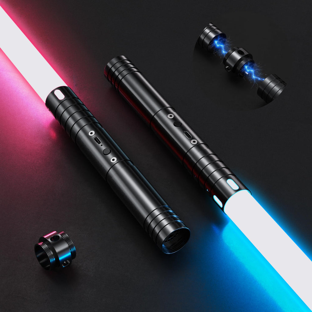 TQQALCYS Lightasaber, Type-C Rechargeable Sword Toy for Kids Cosplay, 2PCS
