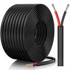 CONEPY 16 Gauge Wire, 16 AWG 2 Conductor Electrical Wire, Flexible/Oxygen-Free Tinned Copper/Stranded PVC 16/2 Cord for Automotive, Marine, LED Strips, Solar, RV, Lighting (50FT)