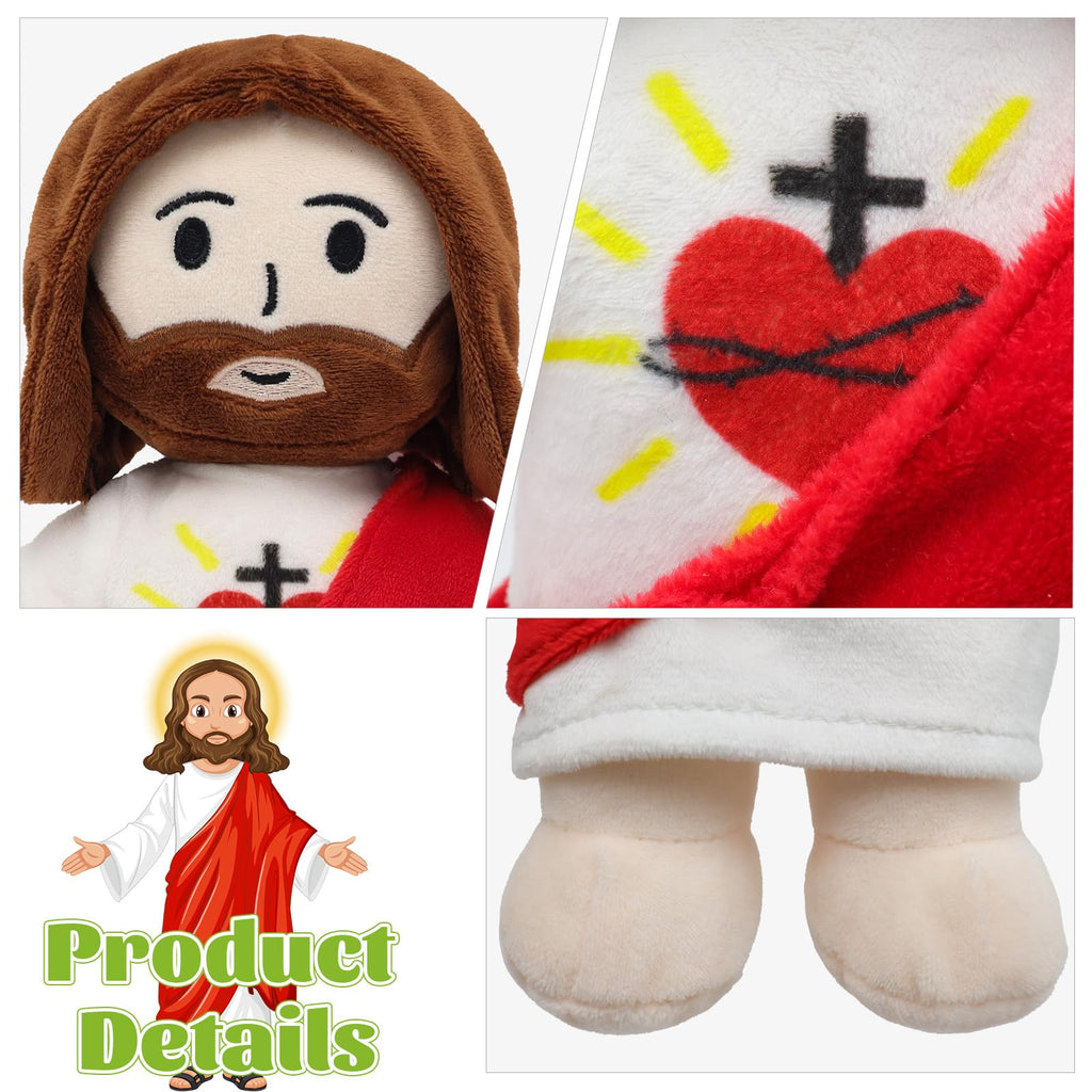Yelakey 13" Jesus Plush Doll, Jesus Plushie Stuffed Doll Toy for Kids