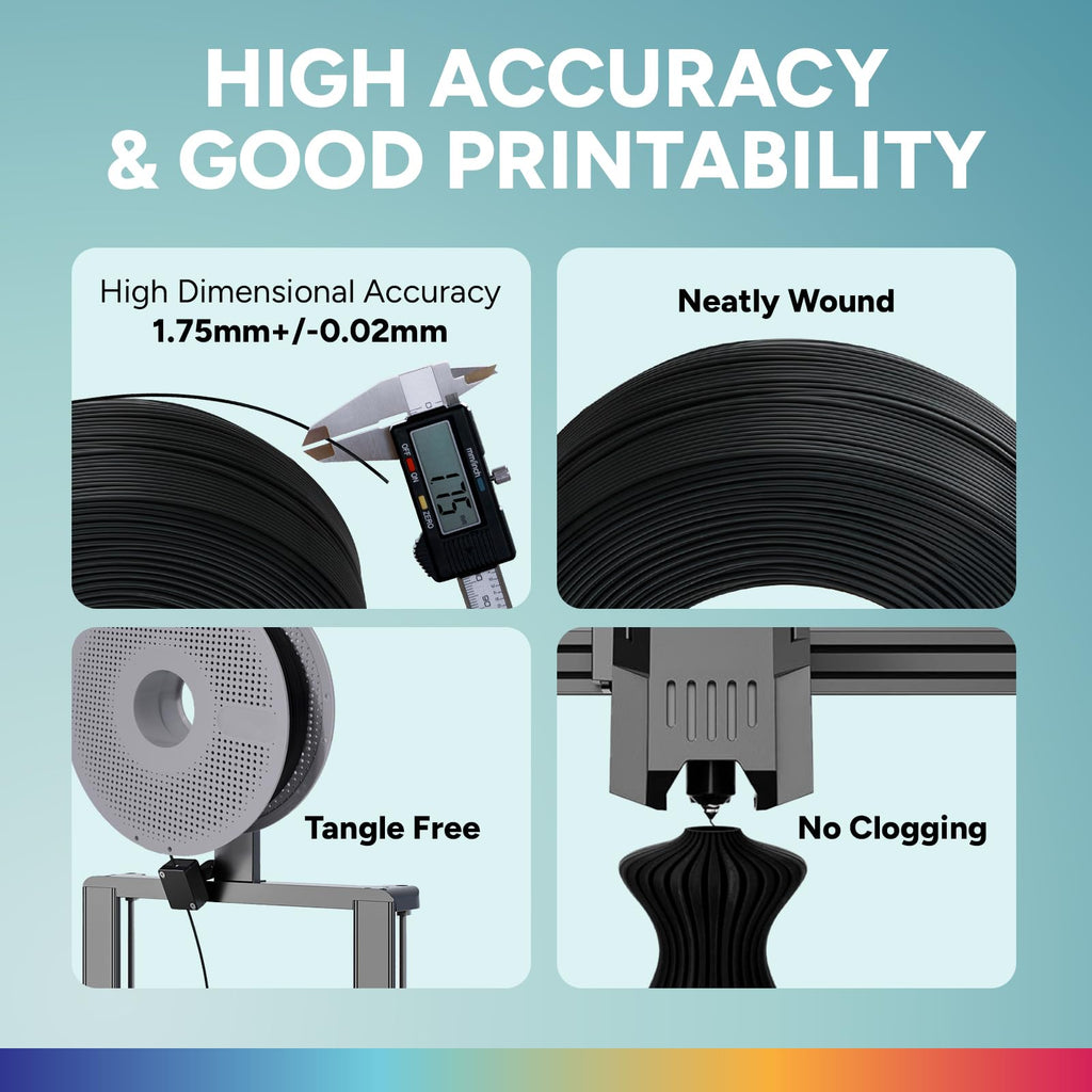 OVERTURE PLA Filament 1.75mm PLA 3D Printer Filament, 1kg Cardboard Spool (2.2lbs), Dimensional Accuracy +/- 0.02mm, Fit Most FDM Printer (Wine)
