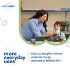 WaterWipes Sensitive+ Baby & Toddler Wipes, 3-In-1 Cleans, Cares, Protects, 99.9% Water, Textured Clean, Unscented & Hypoallergenic, 240 Count (4 Packs)