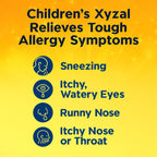 Xyzal Children's 24 Hour Allergy Relief Medicine for Kids, Levocetirizine Dihydrochloride Liquid Antihistamine, Grape, 10 Fl. oz.
