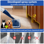 Mops for Floor Cleaning Wet Spray Mop with 14 oz Refillable Bottle and 3 Washable Microfiber Pads Home or Commercial Use Dry Wet Flat Mop for Hardwood Laminate Wood Ceramic