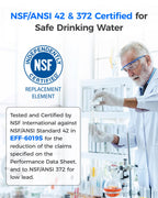 Waterdrop WD-F19C Replacement for GE® RPWFE®, RPWF (Built-in CHIP) Refrigerator Water Filter, Compatible with GFE28GYNFS, GFE28GELDS, PFE28KELDS, PFE28KYNFS, GFD28GELDS, PWE23KELDS, 2 Filters