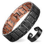 MagEnergy Copper Bracelet for Men-3X Copper Magnetic Bracelets-Ring Set