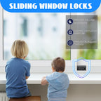 HYIEOU Sliding Window Locks (6 Sets), Secure Window Lock with Key, Window Locks for Up and Down Windows & Horizontal Sliding Windows, Adjustable Window Lock, Sturdy and Durable, Does Not Deform.