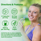 Bcuelov Moringa Capsules 2 Bottles | 800mg Pure Moringa Powder Capsules – Supports Energy, Immune Support, Gut Health, Green Superfood Contains Vitamins & Amino Acids