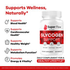 Super Flow Glycogen Capsules - Official SuperFlow Advanced Glycogen Support Pills - Maximum Strength, Natural Formula Vitamins for Overall Health & Wellness Reviews, 60 Capsules for 1 Month