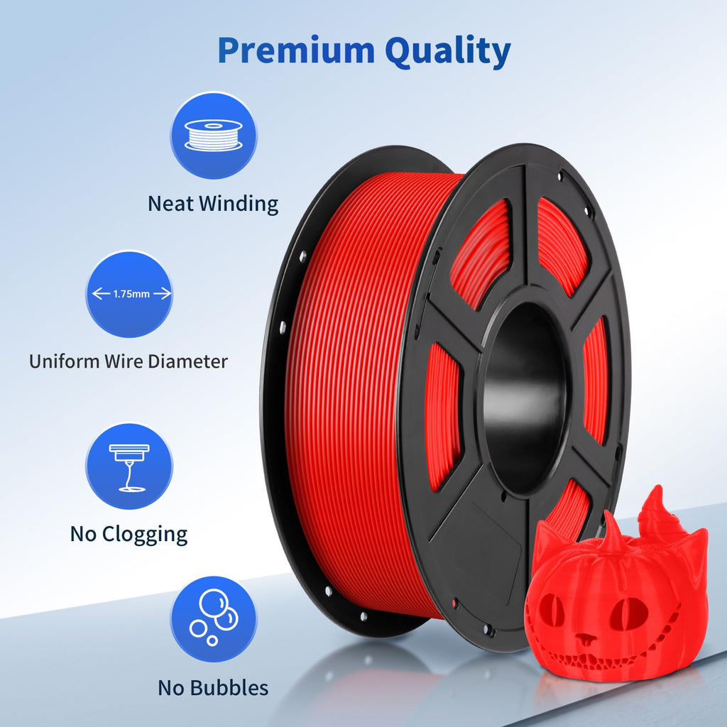 ANYCUBIC PLA Filament 1.75mm Bundle, 3D Printing PLA Filament 1.75mm Dimensional Accuracy +/- 0.02mm, 1KG Reusable Spool (2.2 lbs), 4KG Red + Green + Blue + Yellow