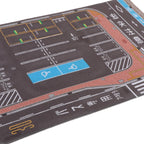 Simhoa 1/64 Scale Parking Lot Model Building Diorama Nonslip Layout Pad Scene Display Mini Car Garage for Vehicle Scene Toy, J