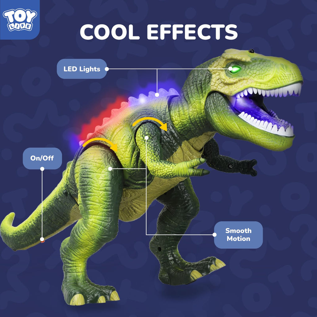 STEAM Life RC Walking T-Rex Dinosaur Toy, Lights and Roar, Kids 3-8