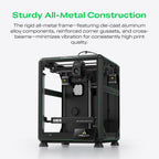 Creality K2 SE 3D Printer, 500mm/s High-Speed Printing, Support Multi Color 3D Printing Needs CFS, Solid Metal Build, Auto Leveling, Direct Drive Extruder, Quick-Swap Nozzle, 220×215×245mm Print Size
