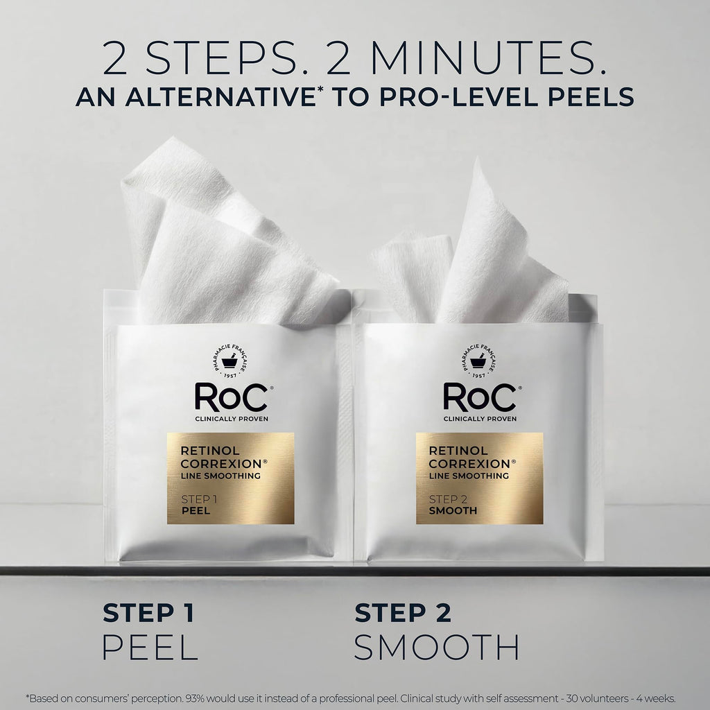 RoC Retinol Correxion Line Smoothing 2-Step Peel Pads - 20 Treatments