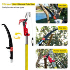 TGrasol 7.3-30FT Adjustable Manual pole saws for tree trimming