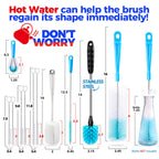 Holikme Bottle Brush Tube Cleaning Lab Set with Long Handle,White