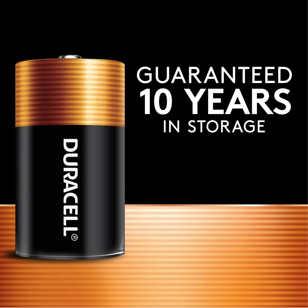 Duracell Coppertop D Batteries, 8 Count (Pack of 1), D Battery with Long-Lasting Power, All-Purpose Alkaline Battery for Household and Office Devices