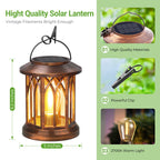 WdtPro Solar Lanterns Outdoor Hanging 6 Pack, Upgraded Bright Lantern Lights Outdoor Waterproof, Solar Powered Lantern Over 12Hrs Solar Lights for Outside Garden Yard Patio Decor (Copper)
