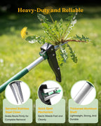 Grenebo Stand Up Weed Puller Tool, Claw Garden Weed Removal Tool with Eject Mechanism, Heavy-Duty Manual Weeder, Root Weed Remover Tool for Dandelion, Crabgrass & Weeds, Without Bending, or Kneeling
