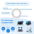 Automatic Robotic Pool Cleaner Replacement Parts, Guide Wheels 4 Pack with 2 Pack Pulley Gears 3884997-R6 for Maytronics Dolphin, Nautilus CC Plus Pool Cleaner M200/M400/M500 &Dx3/Dx4/Dx6