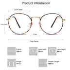 SOJOS Blue Light Blocking Computer Glasses Round Eyewear Anti Blue Light Lens Preppy Chic SJ5024 with Demi Frame/Anti-Blue Light Lens
