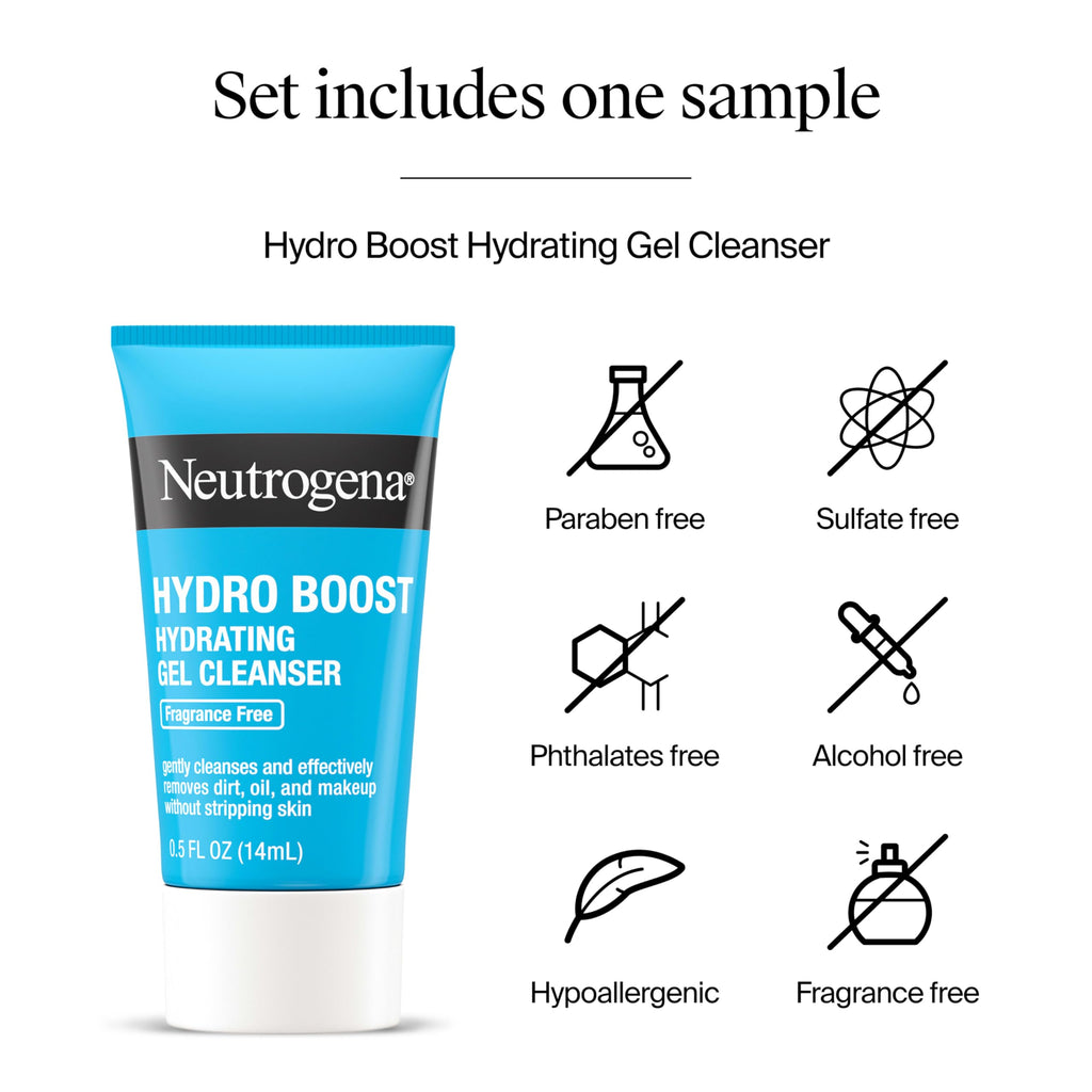 Neutrogena Collagen Bank Face Moisturizer, Broad Spectrum SPF 30 Anti-Aging Face & Neck Collagen Cream, Micro-Peptides, No White Cast 2 fl oz & Trial Size Hydro Boost Facial Cleanser, 0.5oz