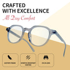 Xenvue Blue Light Blocking Glasses for Men and Women – Premium + Stylish Computer and Screen Eyewear, Reduce Eye Strain.