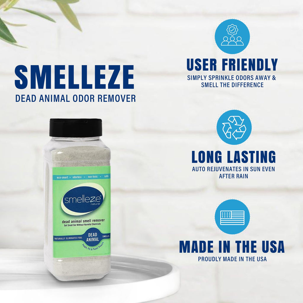 SMELLEZE Natural Dead Animal Odor Removal Powder - 2 lb. Bottle