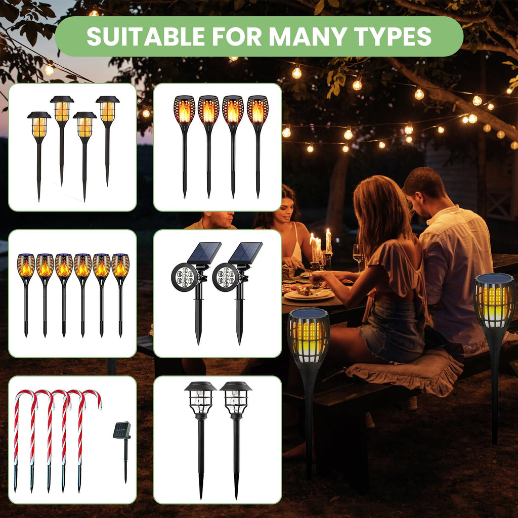 DALQUIS 8 Sets Flame Lamp Extension Kit for Solar Torches