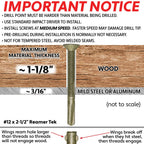 Jake Sales #12x2-1/2 Reamer Tek Torx/Star Head Self-Drilling Wood to Metal Screws - for Flatbeds, Trailers or Fastening Wood to Steel - T25 Torx Screw Head - (1 Pound Approx. 50 Screws)