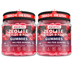 Zeolite Detox for kids & Adult Sugar Free Zeolite Detox Gummies with Chlorella, Apple Pectin, Artichoke, Milk Thistle, Dandelion, Vitamin C & E for Immune & Gut 60 Counts Raspberry Flavor, 2 Packs