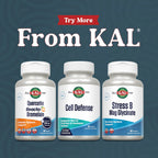 KAL Cell Defense - Nerve Function and Immune Support Supplement - w/Antioxidant Vitamin C and E, Plus Zinc, Selenium, NAC and Mushrooms (Including Reishi and Shiitake) - Lab Verified, 20 Servings