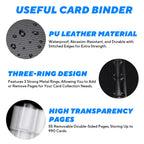 ULLTOON Portable 9-Pocket Trading Card Binder, Holds 1080 Cards