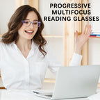 CLASAGA Progressive Multifocus Reading Glasses for Women, Pattern Print Blue Light Block Stylish Ladies Computer Readers (pattern design, 3.5, x)