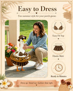 GSPIM 23" Summer Goose Outfit， Leopard Print Bikini for Goose Statue