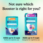 Because Maximum Incontinence Booster Pads, Adult Diaper Doubler Adds 2 Cups of Extra Absorbency, Discreet, Soft Leak Protection for Men & Women, Fits Inside Disposable Underwear, 20 Count