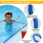 Pool Cleaner Tire Combo Kit for Hayward Pool Vacuums fit for Poolvergnuegen with Super Hump Front 896584000-143 and Rear Tires 896584000-082 Robot Vacuums(2pcs front tires + 2pcs back tires)