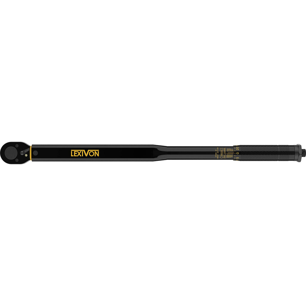 LEXIVON 1/2-Inch Drive Click Torque Wrench 25-250 Ft-Lb/33.9-338.9 Nm (LX-184)