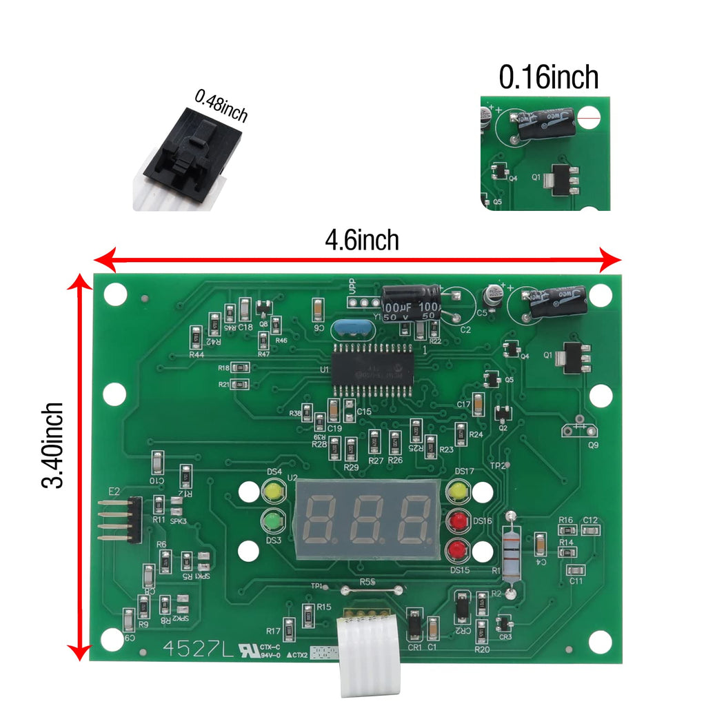 IDXL2DB1930 Display Board, Replacement for Hayward Heater IDXL2DB1930 Display Board Control Panel Keypad Membrane Switch Compatible with Hayward H350FDP H250IDL2 H350IDL2 H400IDL2 & Universal H-Series